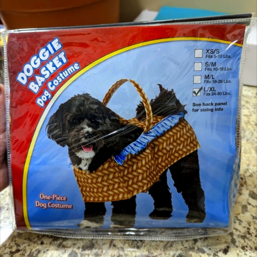 Toto Wizard Of Oz Dorothy Doggie In Basket Halloween Dog Costume  Large/XL
